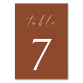 Minimalistische terracotta verbrande Sinaasappel B Kaart (Voorkant)