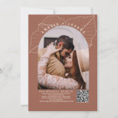 Minimalistische terracotta verbrande Sinaasappel B Kaart (Voorkant)