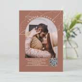 Minimalistische terracotta verbrande Sinaasappel B Kaart (Staand voorkant)