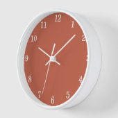 Minimalistische Terracotta Wandklok (Hoek)