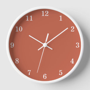 Minimalistische Terracotta Wandklok