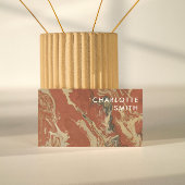 Minimalistische Terracotta Waterverf Bruin QR Code Visitekaartje