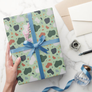 Minimalistische Terrazzo-stijl op maat gemaakte st Cadeaupapier