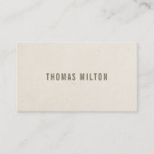 Minimalistische textuur beige consultant bruin visitekaartje (Voorkant)