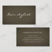 Minimalistische textuur bruin visitekaartje (Voorkant / Achterkant)