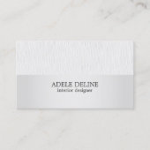 Minimalistische textuur Grijs Zilver Interieur Des Visitekaartje (Voorkant)