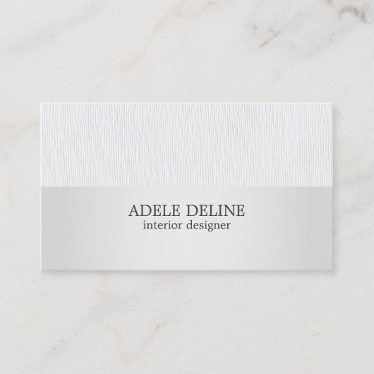 Minimalistische textuur Grijs Zilver Interieur Des Visitekaartje (Voorkant)