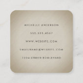 Minimalistische Textuur Vierkante Visitekaartje (Achterkant)