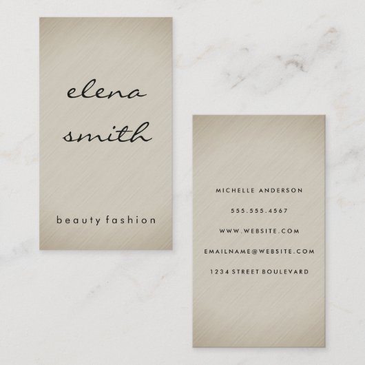 Minimalistische Textuur Visitekaartje (Voorkant / Achterkant)