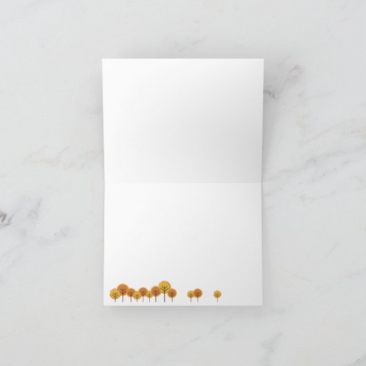 Minimalistische Thankful Duo Tone Geometric Trees Bedankkaart (Binnen)