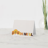 Minimalistische Thankful Duo Tone Geometric Trees Bedankkaart (Voorkant)