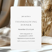 Minimalistische Thanksgiving Dinner Modern Kaart