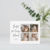 Minimalistische Thanksgiving fotocollage Briefkaart (Staand voorkant)