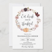 Minimalistische Thanksgiving Kaart (Voorkant)