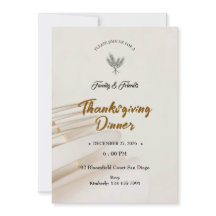 Minimalistische Thanksgiving uitnodiging