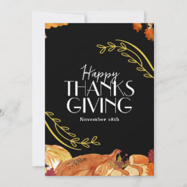 Minimalistische Thanksgiving uitnodiging, Holiday  Kaart