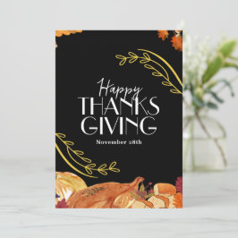 Minimalistische Thanksgiving uitnodiging, vakantie Kaart