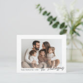 Minimalistische Thanksgiving van familiefoto's Briefkaart (Staand voorkant)