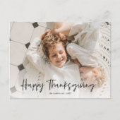 Minimalistische Thanksgiving van familiefoto's Briefkaart (Voorkant)