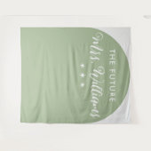 minimalistische The Future Mrs Bruidsboog Wandkleed (Voorkant (horizontaal))