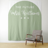 minimalistische The Future Mrs Bruidsuitnodiging B Wandkleed (In situ)