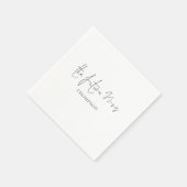 Minimalistische The Future Mrs Name Bruiloftsfeest Servet (Hoek)