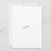 Minimalistische 'The Night Before' Oefendiner Kaart (Achterkant)