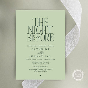 Minimalistische "The Night Before"-oefendiner Kaart