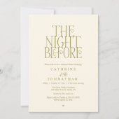Minimalistische "The Night Before"-oefendiner Kaart (Voorkant)