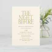 Minimalistische "The Night Before"-oefendiner Kaart (Staand voorkant)