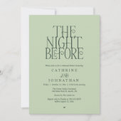 Minimalistische "The Night Before"-oefendiner Kaart (Voorkant)