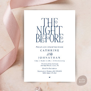 Minimalistische "The Night Before" repetitiediner Kaart
