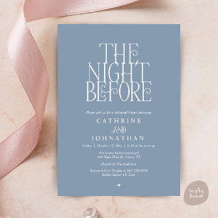 Minimalistische "The Night Before" repetitiediner Kaart