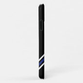 Minimalistische Thin Blue Line politieagent op maa Case-Mate iPhone Case (Achterkant/rechts)