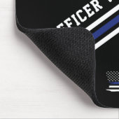Minimalistische Thin Blue Line politieagent op maa Muismat (Hoek)