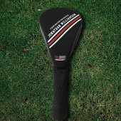 Minimalistische Thin Red Line Brandweerman Custom Golfheadcover
