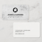 Minimalistische thuispictogramstructuur visitekaartje (Voorkant / Achterkant)