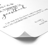 Minimalistische Thumbprint bruiloft Gast Boek teke Poster (Hoek)