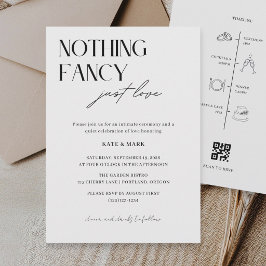 Minimalistische Tijdlijn QR code RSVP Micro Bruilo Kaart