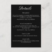 Minimalistische tijdloze zwart-wit uitstraling informatiekaartje (Voorkant)