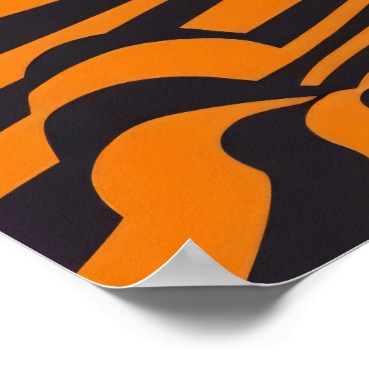 Minimalistische tijgerstrepen poster (Hoek)