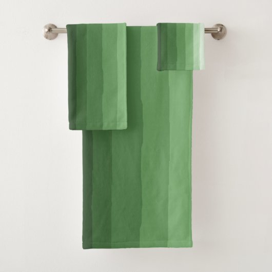Minimalistische tinten van groene verloopstrepen bad handdoek (Insitu)