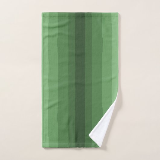 Minimalistische tinten van groene verloopstrepen bad handdoek (Handdoek)