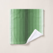 Minimalistische tinten van groene verloopstrepen bad handdoek (Wasdoekje)