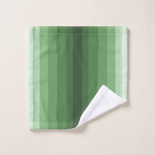 Minimalistische tinten van groene verloopstrepen bad handdoek (Wasdoekje)
