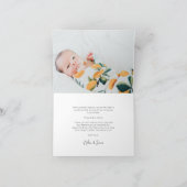 Minimalistische Tiny Human Newborn Baby 3 fotocoll Kaart (Binnen)