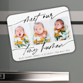 Minimalistische Tiny Human Newborn Baby 3 fotocoll Magneet