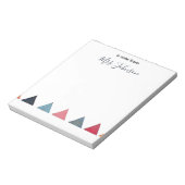 Minimalistische Tiny Traingles Custom Teacher Gift Notitieblok (Linkerzijde)
