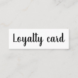 minimalistische tipografie trendy loyalty visiteka mini visitekaartje