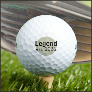 Minimalistische Titel Opgericht Jaar Legende Golfballen
